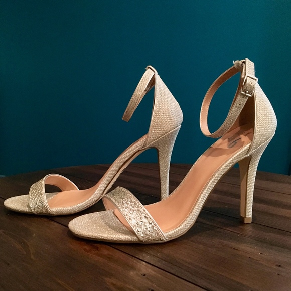 Mix No. 6 Shoes - Silver Glitter Mix No. 6 Ankle Strap High Heel